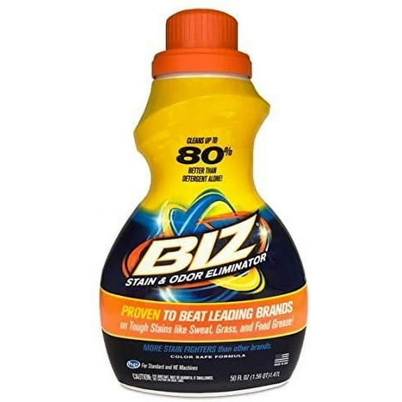 Biz Stain & Odor Eliminator Liquid, 50 fl oz Pack of 2
