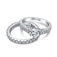 thumbnail image 5 of Bling Jewelry Womens 1CT Heart Shaped Engagement Ring Cubic Zirconia CZ Pave Anniversary Band .925 Sterling Silver, 5 of 6