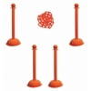 Manufacturer Varies Barrier Post Kit,41" H,Safety Orange 71312-4