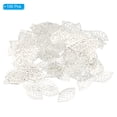 thumbnail image 3 of Uxcell 23mm Leaf Pendants, 100 Pack Metal Tree Leaf Beads Bulk Leaves Charm Mesh for Jewelry Making Style 1, Silver, 3 of 6