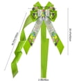 thumbnail image 2 of Green Green Bow Easter Decoration Imitation Linen Ribbon With Wire Edge For Spring Wreaths Bunny Egg Festival Crafts, 2 of 7
