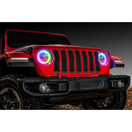 Oracle 1214-330 LED Exterior Mount Halo Kits ColorSHIFT for Jeep Wrangler JL Fits select: 2018-2019,2021 JEEP WRANGLER UNLIMITED