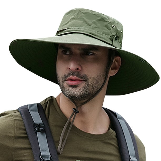 Sun Hat Wide Brim Protection Foldable Bucket Hat for Fishing Hiking Camping  12CM Brim