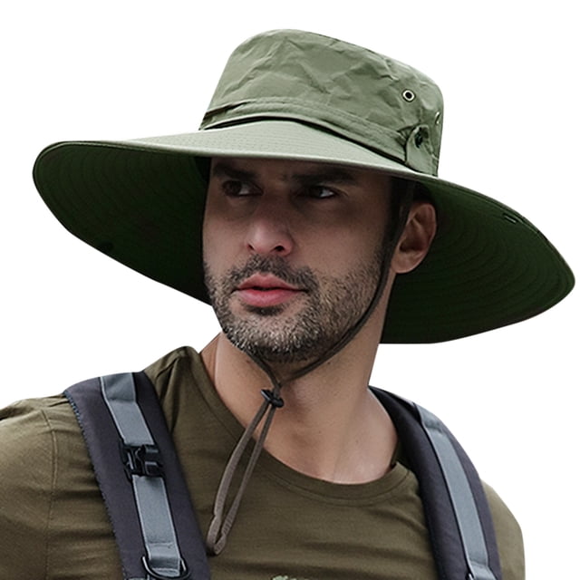 Sombrero Sombrero para el sol de ala ancha con protección UV, sombrero de cubo plegable para pesca, Tomshoo Sombrero