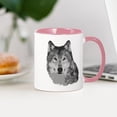 thumbnail image 3 of CafePress - Gray Wolf Mug - 11 oz Ceramic Mug - Novelty Coffee Tea Cup, 3 of 4