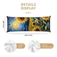 thumbnail image 3 of Balery Starry Sky Sunflower Funda Protectora para Almohada Corporal de Algodón Hipoalergénico con Cierre(55 x 21 pulgadas), Almohadas No Incluidas, 3 of 7