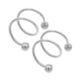 thumbnail image 2 of CILENON Small Women'S Earrings Fashion Earrings Double Hoop Earrings Women'S Creative Earrings Geometric Dangles Crystal Earrings Women'S Earrings (Silver,One Size), 2 of 6