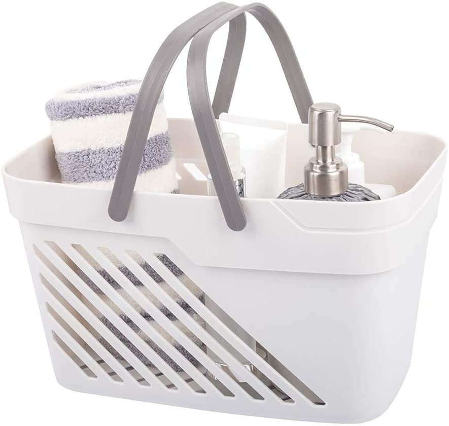 New Plastic Handy Storage Basket Kitchen Tray Bathroom Organiser Handle Caddy 