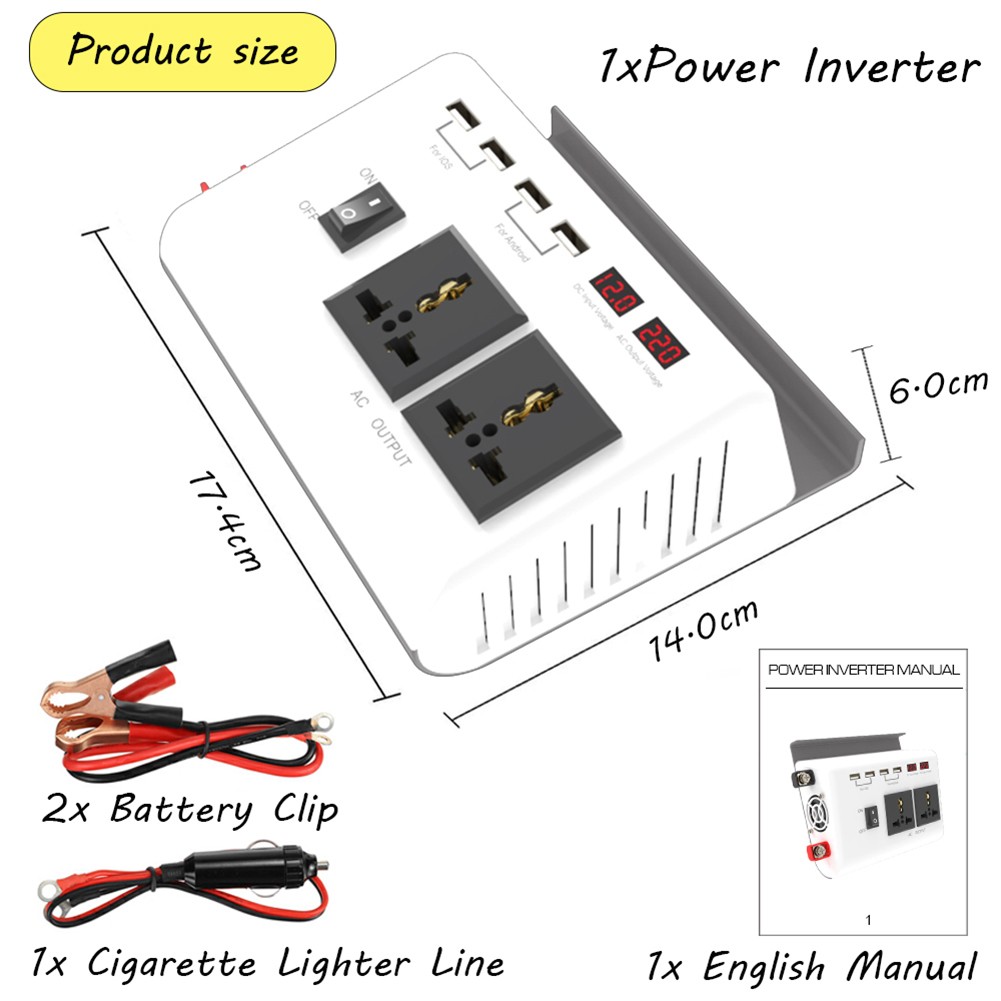 Mono Solar Panel 25W 18V+ Power Inverter 4000W+Solar Charge Controller 50A