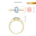 thumbnail image 3 of ANGARA Natural Tapered Shank 1 ct Aquamarine Ring with Diamond Accents in 14K Yellow Gold for Women (Size-8x6mm) | March Birthstone, Anniversary, Jewelry Gift for Women | Natural Aquamarine Ring, 3 of 7