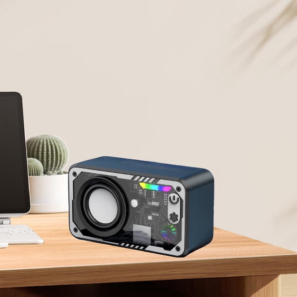 Wirelesses altavoz bajo rectangular versátil para mujeres subwoofer estereo de interior para fiestas deporte de ducha para acampar en casa Negro