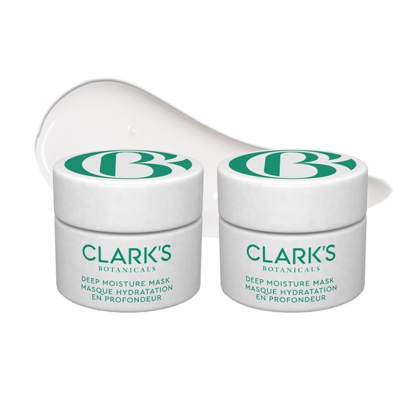 Clark's Botanicals Mascarilla de humedad profunda para la sequedad, enrojecimiento e inflamación, estimula la producción de colágeno, todo tipo de piel, hidratante 2 en 1 y máscara invisible (1,7 onza