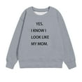 thumbnail image 4 of Toddler Baby Girls Pullover Sweatshirts Children's Shirt Long Sleeved Printed T-Shirt Printed Round Neck Short Tops Suitable for Boys and Girls Aged 1-12 T-Shirts Girls Long Sleeve Tops Gray 7T, 4 of 4