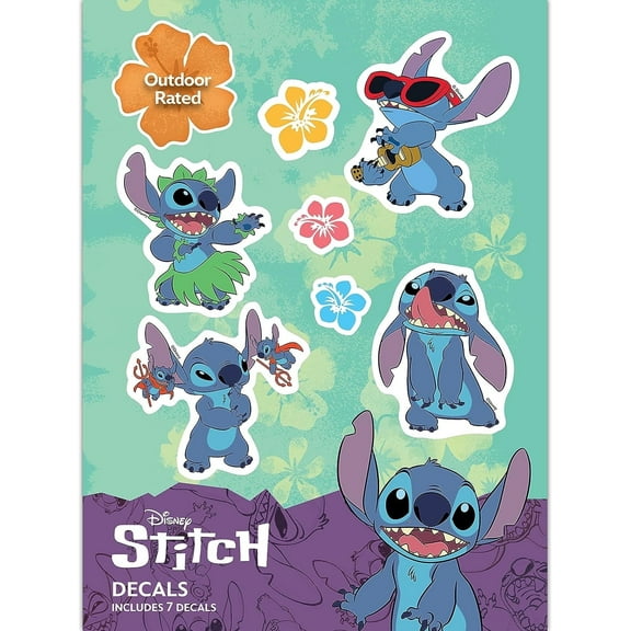 Disney Lilo and Stitch Decals - Set of 7 Lilo and Stitch Stickers for Kids and Adults - Vinyl Decals for Laptop, Tumbler, Water Bottle, Vehicles - Licensed Disney Stickers