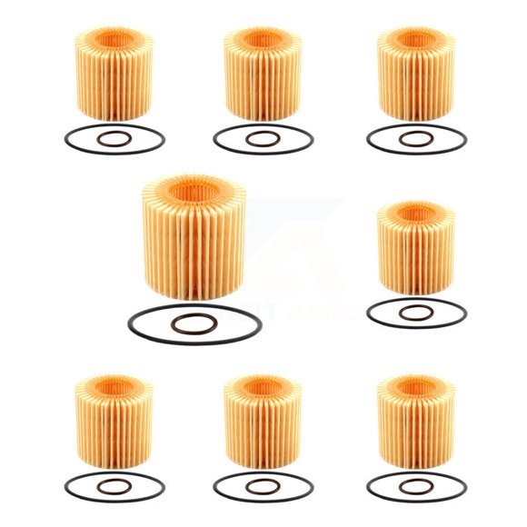 PUR Engine Cartridge Oil Filter (8 Pack) for Car Toyota Corolla Matrix C-HR Prius Pontiac Vibe V Prime iM Lexus CT200h Scion xD Plug-In K56-100389