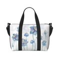 thumbnail image 6 of Rocae Pale Blue Lotus Flowers for Travel Shoulder Bag Top Handle Handbag with Yoga Mat Buckle for Gym, Work, Travel, 6 of 7