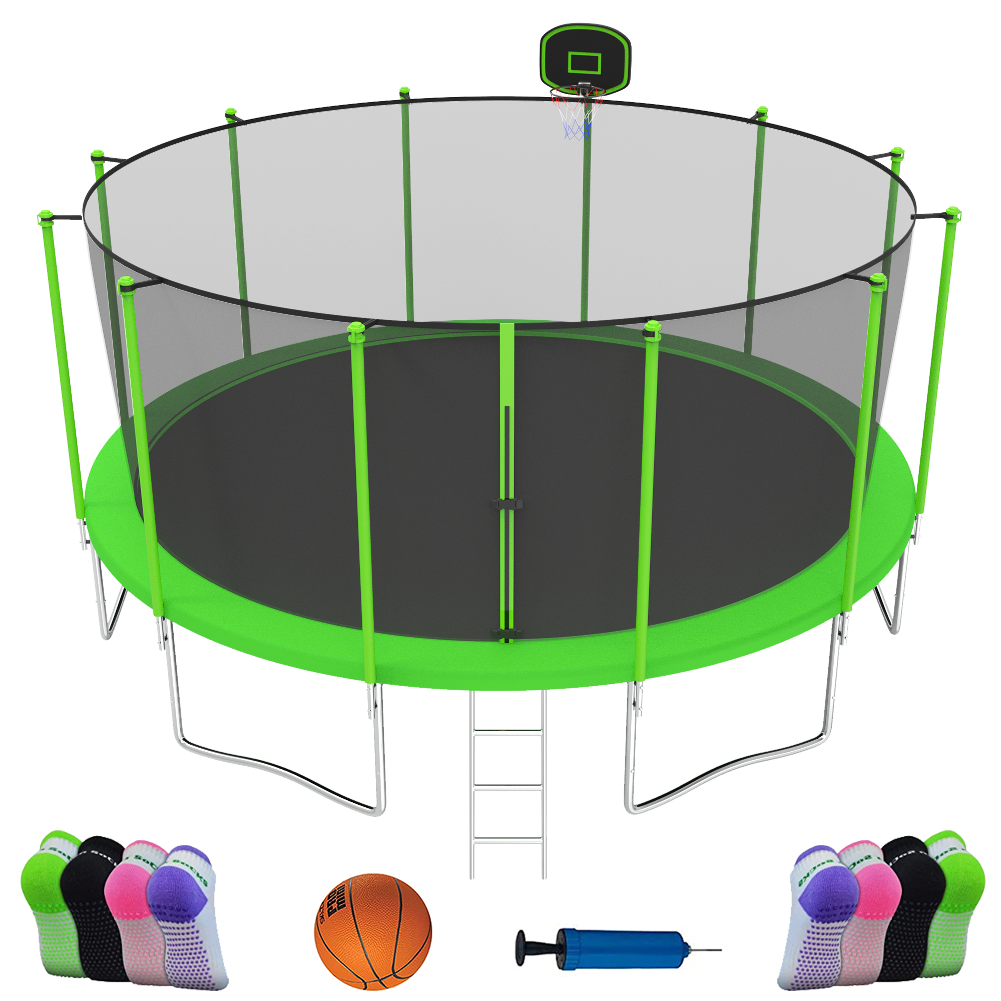 Elitezip Trampoline for Kids 15 FT 1500 LBS Weight Capacity, Heavy Duty Trampoline with