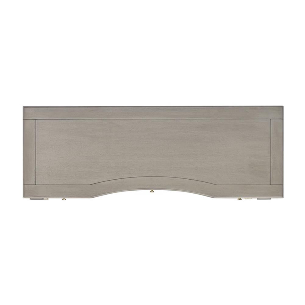 Scranton & Co 55" 3-Drawer Executive Desk in Grey Cashmere Rubber Wood & Veneer