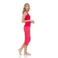 thumbnail image 2 of Lati Fashion Women Capri Pajamas set 100% Cotton Sleeveless Female Pajamas Set Red Size Medium, 2 of 4