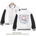 thumbnail image 4 of Cute Sanrio Cinnamoroll Jacket Hello Kitty My Melody Kuromi Overcoat Spring Autumn Kids Loose Sports Baseball Uniform Clothes, 4 of 7