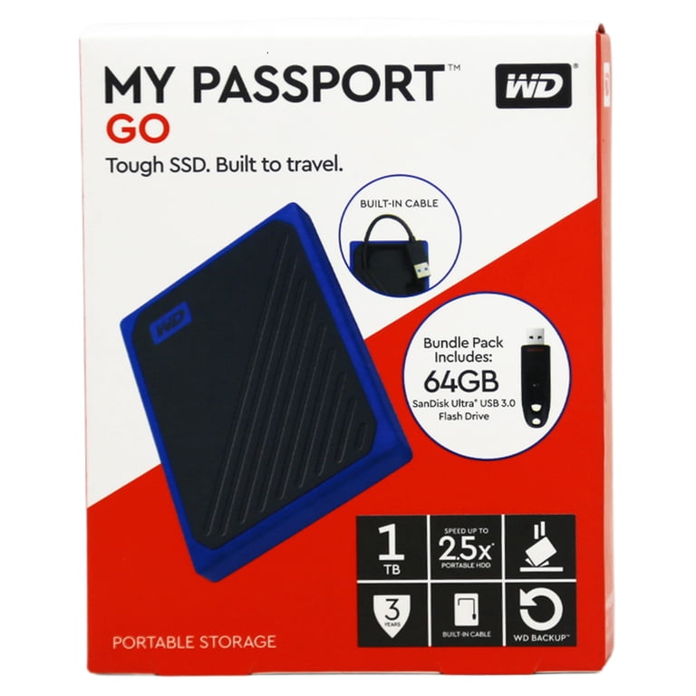 WD My Passport Go 1TB 外付けSSD WD My Passport Go WDBMCG0010BBT-WEDP 1 TB Solid State Drive