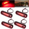 thumbnail image 2 of 4 luces de posición laterales rojas de 3,4 pulgadas y 3 LED para camión, remolque, indicador de señal trasera, autocaravana, impermeable, 12 V-24 V, 2 of 5