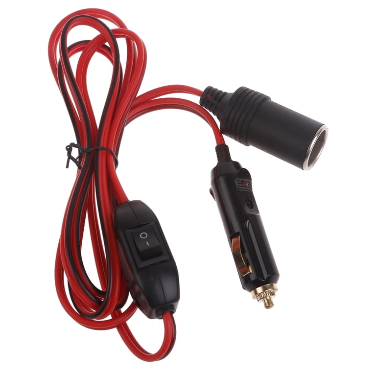 cigarette cable extension WINDLAND 12V 24V Car Cigarette Lighter Socket Extension Cord with Switches  Male Plug To Female Socket Extension Cable 360W