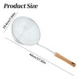 thumbnail image 3 of Spider Strainer, Skimmer Spoons, Spider Strainer Skimmer Ladle for Cooking and Frying, Cooking Utensils Frying Spoon with Wooden Handle, Wire Slotted Spoon for Kitchen, 1 Pcs, 17.32x7.64", 3 of 4