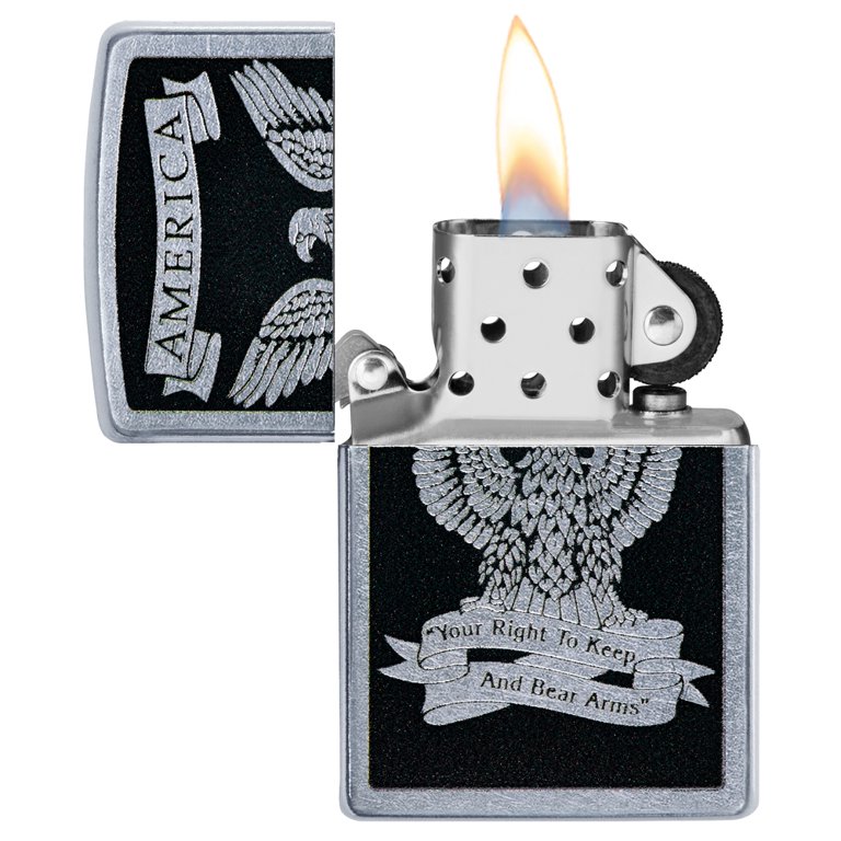 Zippo Street Chrome Eagle Windproof Pocket Lighter - Walmart.com