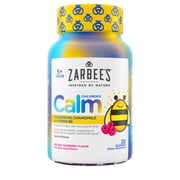 Zarbees Childrens Calm Gummies, Natural Raspberry Flavor, 30 Count