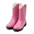 thumbnail image 2 of Kids Western Boots for Girls Boys Embroidered Square Toe Cowboy Boot Mid Calf Toddler Cowgirl Boot Side Zipper Shoes Little/Big Kid, 2 of 6