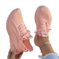 thumbnail image 5 of EKVAHL Women's Athletic Walking Sneakers, Breathable Mesh Cushioned Non‑Slip Shoes, Fitness Work Outdoor Daily Casual Shoes Pink, 5 of 6