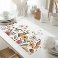 thumbnail image 5 of Fall Pink Flower Placemats Set of 4 White Daisy Leaf Pastoral Plant Farm Heat Insulated Linen Place Mats, Washable Stain-Proof Table Mats for Dining Tables Holiday Decor 13x19inch, 5 of 9