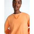 thumbnail image 4 of Scoop Women's Mineral Wash Cropped Crewneck Sweatshirt, Sizes XS-XXL, 4 of 5