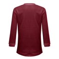 thumbnail image 4 of Fall Winter Jackets Coats Cardigan for Women, Solid Color Nine Quarter Sleeve Casual Jacket Cardigan Top Red, 4 of 5