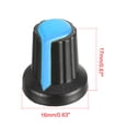 thumbnail image 2 of 5 Pcs 6mm Insert Shaft 17x16mm Plastic Potentiometer Rotary Knob Blue, 2 of 4