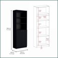 thumbnail image 4 of 3-Piece Modern Manufactured Wood Bookcase Set, Wenge | Primary Living Space, 4 of 6