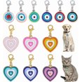thumbnail image 1 of 12 colgantes de collar para gato, perro, corazón, aleación de esmalte, colgantes de collar para mascota, accesorio con clip., 1 of 9