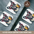 thumbnail image 6 of 3dRose, Funny Cute French Bulldog Dog Drinking Beer, Set of 4 Coasters - Soft, 6 of 7