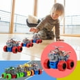 thumbnail image 4 of STPToys Monster Truck Toys for 3+,Friction Powered Push and Go Motorcycle Four Wheel Drive Inertia Car Toy Birthday Party Supplies - Yellow, 4 of 5