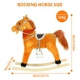 thumbnail image 6 of Lanzxjv Rocking Horse Toy for Kids, Plush Ride on Animal with Wooden Rockers, Moving Mouth And Wagging Tail, Musical Sounds, Baby Rocking Chair, 50kg Weight Capacity, Ages 1-6, 6 of 7