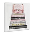 thumbnail image 3 of The Stupell Home Decor Collection Watercolor High Fashion Bookstack Padded Pink Bag XL Stretched Canvas Wall Art, 30 x 1.5 x 30, 3 of 7