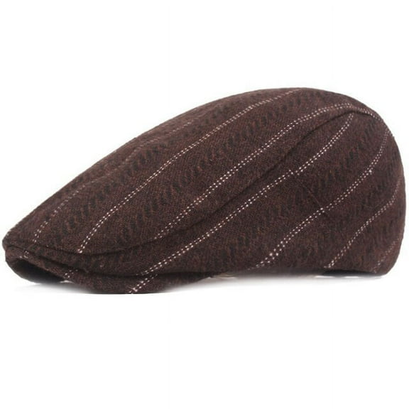 SikaFu Berets Men Ivy Newsboy Flat Cap Autumn Winter Hat Male Vintage Striped Beret Cap Hats for Men Artist Painter Hat Men Caps