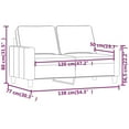thumbnail image 4 of vidaXL 2-Seater Sofa Light Grey 120 cm Velvet, 4 of 5
