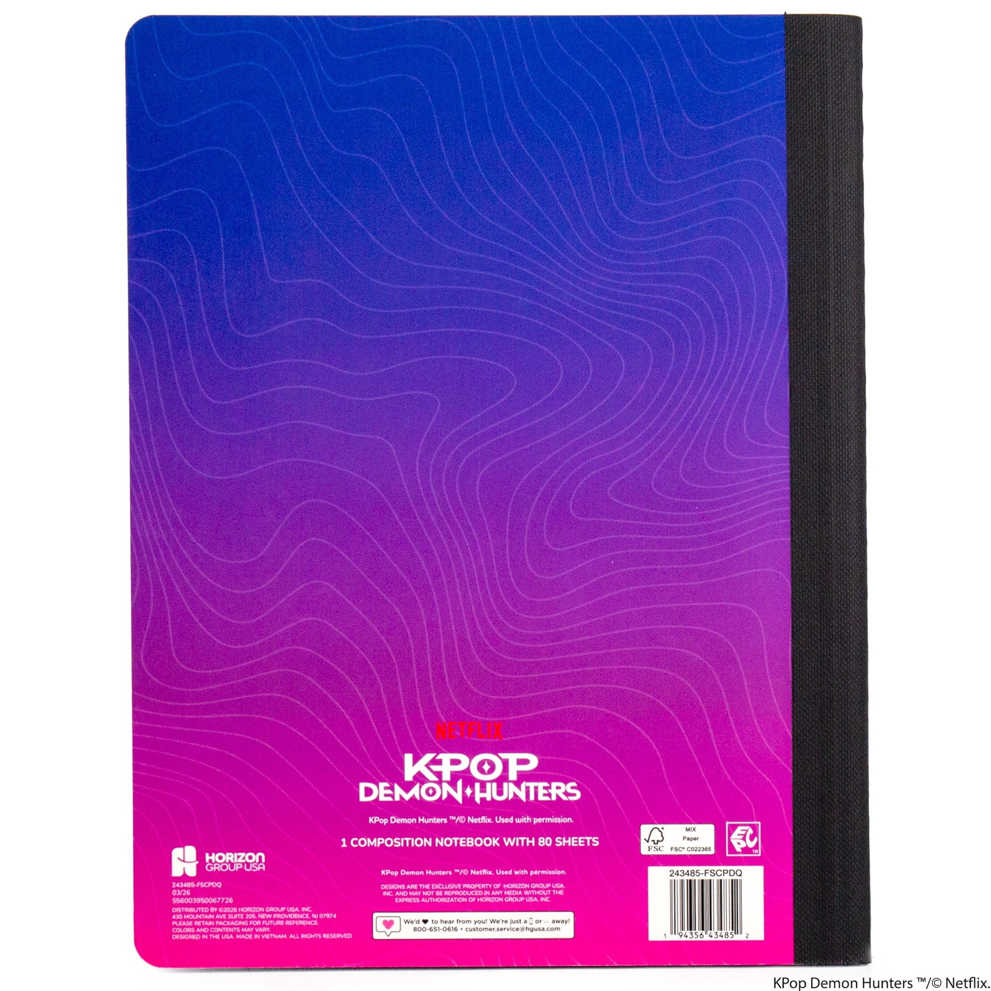 Netflix KPop Demon Hunters™ Composition Notebook, 80 Wide-Ruled Pages