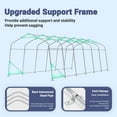 thumbnail image 6 of Summit Living 11 x 24 x 8.4 FT Green All-Weather Outdoor Portable Storage Shed, Steel Peak Style Canopy Carport, Agricultural Storage Shelter Tent, 6 of 9