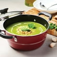 thumbnail image 3 of Tramontina Sicilia 4.5-Quart Non Stick Dutch Oven with Glass Lid, Aluminum Nonstick Cooking Pot, Raspberry, 3 of 7