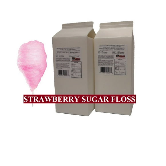 Centerstage Professional Cotton Candy Sugar Floss - Strawberry - 2 Carton Pack