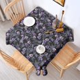 thumbnail image 2 of Skull Flower Halloween Pattern Square Tablecloth,Waterproof Square Table Cover,Wipeable Spillproof Washable Table Cover for Home Kitchen Party Decor 60"x60"(152x152cm), 2 of 6