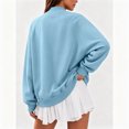 thumbnail image 5 of Enjoytime Fall Sweatshirts for Women Long Sleeve Solid Color Pullover Tops Winter Comfy Casual Mock Neck Sweatshirt, 5 of 7